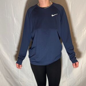 Men’s Nike Long-Sleeve Navy Performance Top